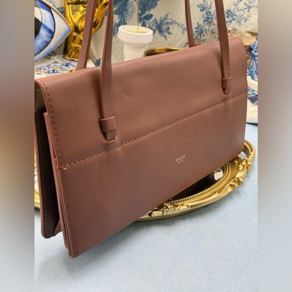 🆕 OROTON 🧿 NWOT Evelyn Baguette Bag, Rustic Brown - Picture 8 of 16